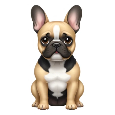 French Bulldog in black leather sticker