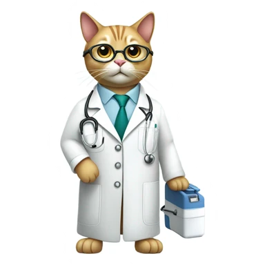 Cat doctor sticker