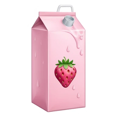 Strawberry milk carton sticker