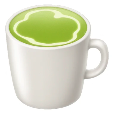 A cup of hot matcha latte sticker