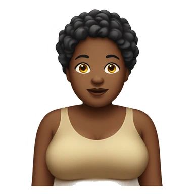 fat black woman sticker