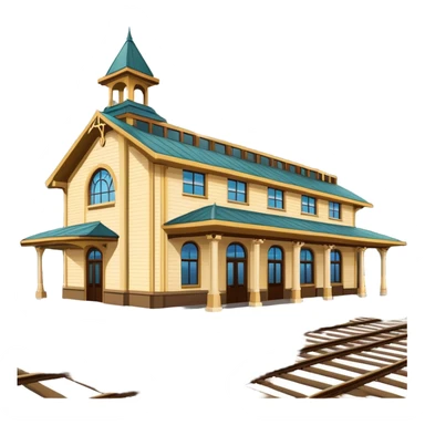 Estación de tren de yellowstone sticker