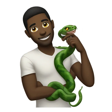 Black gay with snake sticker