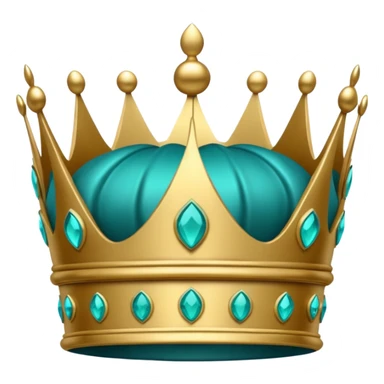 Crown with teal sticker