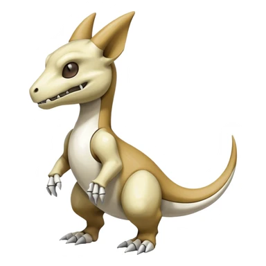 Shiny Exotic Excessive Mysterious Cubone-Marowak-Pokémon-Fakémon-hybrid-creature (full body) sticker