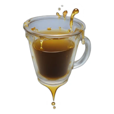 dripping water cup still life sticker