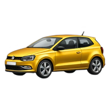 Bobtail driving volkswagen polo sticker