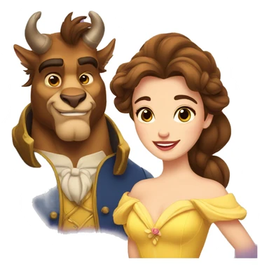 Belle and the beast sticker