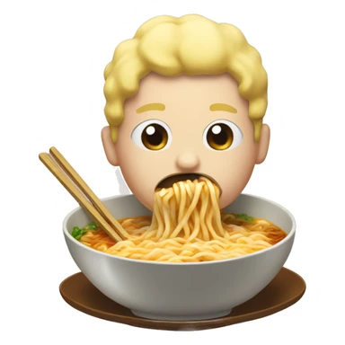 Slurping ramen sticker