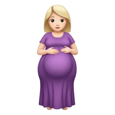 heavily pregnant woman with extra large belly sticker