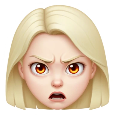 A girl some angry sticker