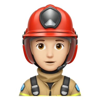 helmeted responder character sticker