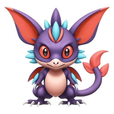  exotic tropical cyber-Litten-Noivern-Stitch-Noibat-Trico-Fakémon-Pokémon-Vernid-creature sticker