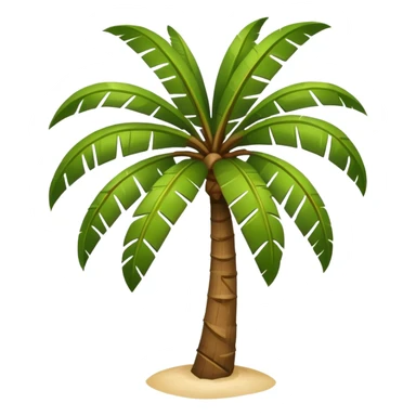 Counut tree with  coconutwhite background only white background sticker