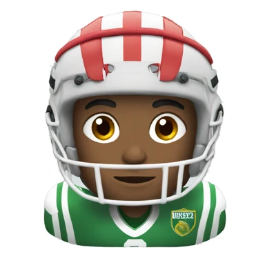 Emoji wearingRugby headgear sticker