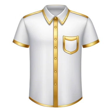 gold outline of a shir sticker