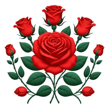 brasão com rosas condessa vermelha sticker