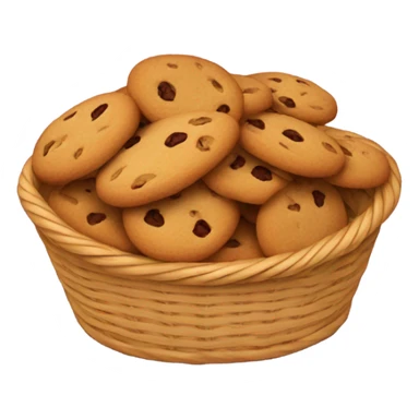 burgundy basket filled with cookies sticker
