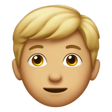 Boy with hair on nose sticker