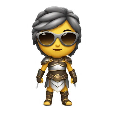 Girl gladiator with sunglasses  sticker