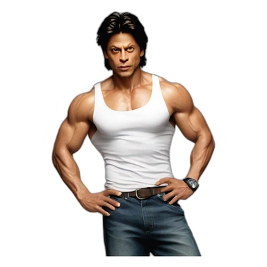 srk with 6pack abs  sticker