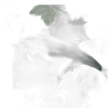 Dolphins sea palm trees sticker