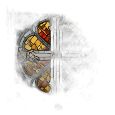 Viking stained glass church window sticker