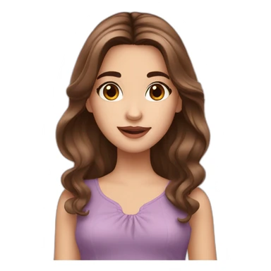 violetta girl brown hair sticker