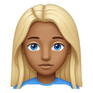 mavi gözlü uzun sarı saçlı zenci sticker