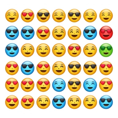 A multi emoji sticker