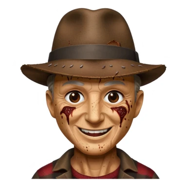 glitter freddy krueger sticker