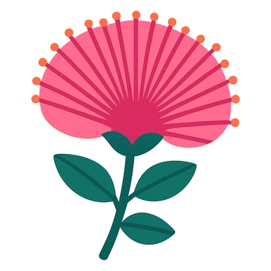 vibrant toon style pink powderpuff sticker