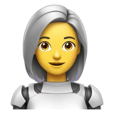Marketer mujer robot sticker
