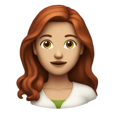 Woman that has brown eyes and Long Dark red hair playing on pc  sticker