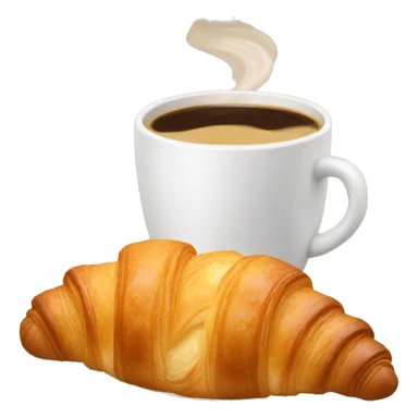 Croissant and coffee  sticker