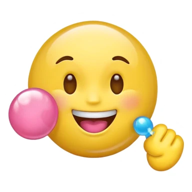 emoji blowing bubble gum  sticker