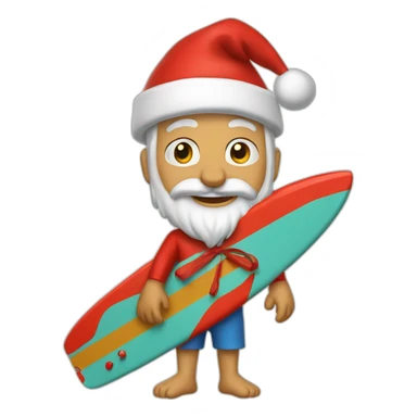 père noel surf sticker