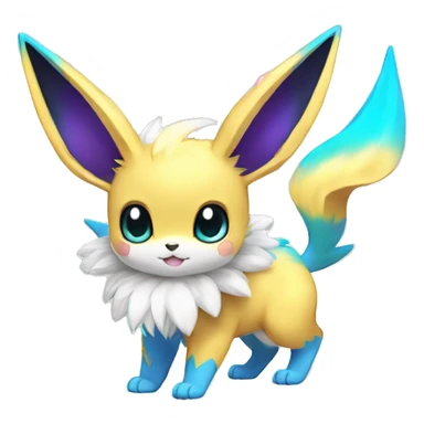 Shiny Colorful Kawaii Eeveelution-Cute-Pokémon-fusion full body sticker