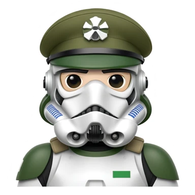 Stormtrooper wearing green beret sticker