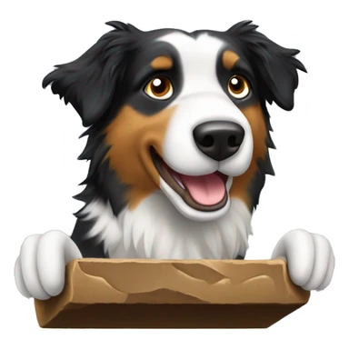 Anvil with Jumping Australian shepherd  sticker