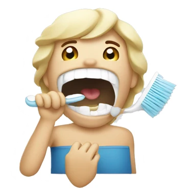 brushing teeth sticker