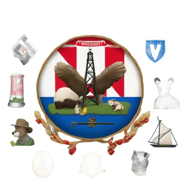 Wisconsin flag sticker