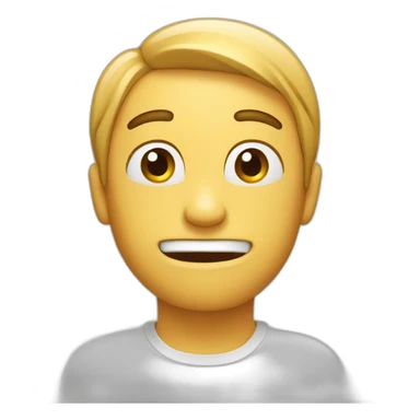 nervous smile with hand behind head sticker