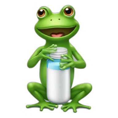 frog selling pharmaceuticals sticker