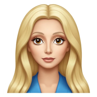 Cher with long blonde hair sticker