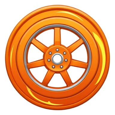 a car wheel from under which sparks fly sticker