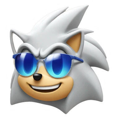 Sonic the hedgehog with sunglasses sticker