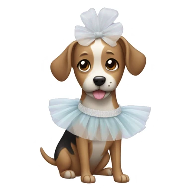 Dog wearing tutu sticker
