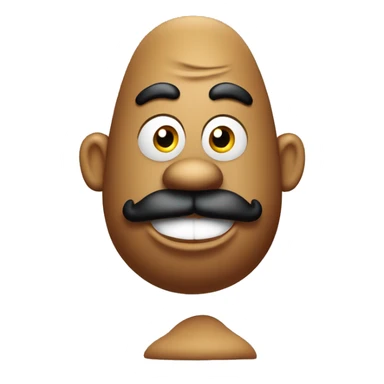 Mr. Potato head with a sharp jawline sticker