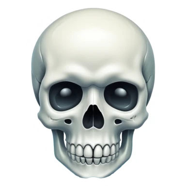 The skull is swimming sticker